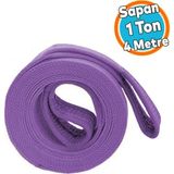 Yük Kaldırma Polyester Spanzet Sapan Lila Renk 1 Ton 4 Metre Sağlam Taşıma Indirme Araç Çekme Halat - 0,5
