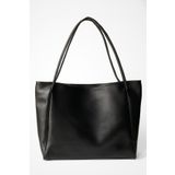 Yuka Atelier Nou Çift Saplı Siyah Büyük Boy Kadın Shopper Çanta