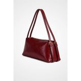 Yuka Atelier Sleek Bordo Çift Askı Detaylı Baget Omuz Çantası