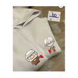 Yukarı Bak Renkli Kanguru Cepli Kapüşonlu Sevgili Kombinli 2Li Paket Sweatshirt