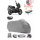 Yuki Adventure 150 Branda Gri Arka Çanta Uyumlu(Topcase) Motosiket Brandası Motor Örtüsü Çadır Su Geçirmez Motosiklet Kılıfı Motor Brandası,lastikli,taşıma Torbalı