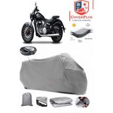 Yuki Benda Rock 250 Branda Gri Arka Çanta Uyumlu(Topcase) Motosiket Brandası Motor Örtüsü Çadır Su Geçirmez Motosiklet Kılıfı Motor Brandası,lastikli,taşıma Torbalı