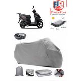 Yuki Crypto 50 Branda Gri Arka Çanta Uyumlu(Topcase) Motosiket Brandası Motor Örtüsü Çadır Su Geçirmez Motosiklet Kılıfı Motor Brandası,lastikli,taşıma Torbalı