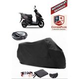 Yuki Crypto 50 Branda Siyah Arka Çanta Uyumlu(Topcase) Motosiket Brandası Motor Örtüsü Çadır Su Geçirmez Motosiklet Kılıfı Motor Brandası,lastikli,taşıma Torbalı