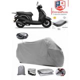 Yuki Enzo 50 Branda Gri Arka Çanta Uyumlu(Topcase) Motosiket Brandası Motor Örtüsü Çadır Su Geçirmez Motosiklet Kılıfı Motor Brandası,lastikli,taşıma Torbalı