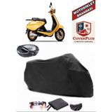 Yuki Gelato 125 Branda Siyah Arka Çanta Uyumlu(Topcase) Motosiket Brandası Motor Örtüsü Çadır Su Geçirmez Motosiklet Kılıfı Motor Brandası,lastikli,taşıma Torbalı