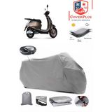 Yuki Margherita 50 Branda Gri Arka Çanta Uyumlu(Topcase) Motosiket Brandası Motor Örtüsü Çadır Su Geçirmez Motosiklet Kılıfı Motor Brandası,lastikli,taşıma Torbalı
