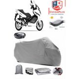 Yuki QM250T Maximum Branda Gri Arka Çanta Uyumlu(Topcase) Motosiket Brandası Motor Örtüsü Çadır Su Geçirmez Motosiklet Kılıfı Motor Brandası,lastikli,taşıma Torbalı