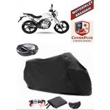 Yuki Yk 150-9 Goldfox Branda Siyah Arka Çanta Uyumlu(Topcase) Motosiket Brandası Motor Örtüsü Çadır Su Geçirmez Motosiklet Kılıfı Motor Brandası,lastikli,taşıma Torbalı