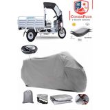 Yuki Yk- 250 Zh Ayder Branda Gri Arka Çanta Uyumlu(Topcase) Motosiket Brandası Motor Örtüsü Çadır Su Geçirmez Motosiklet Kılıfı Motor Brandası,lastikli,taşıma Torbalı