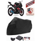 Yuki YK250-21 R-Samurai Branda Siyah Motosiket Brandası Motor Örtüsü Çadır Su Geçirmez Motosiklet Kılıfı Motor Brandası,lastikli,taşıma Torbalı - Arka Çanta UYUMSUZ