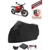 Yuki ZY125-15A Scrambler Siyah Motorsiket Brandası Motor Örtüsü Çadır Su Geçirmez Motosiklet Kılıfı Motor Brandası - Siyah- Arka Çanta UYUMSUZ