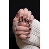 Yukii Beauty Dark Red Takma Tırnak Seti - Gri