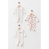 yukobaby bebeğiniz için en doğalı BEBEK %100 PAMUKLU KROŞATALI KALPLİ 3'LÜ PATİKLİ TULUM YENİDOĞAN HASTANE ÇIKIŞI BEBEK KIYAFETİ 0-3 AY