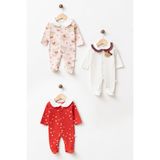 yukobaby bebeğiniz için en doğalı BEBEK %100 PAMUKLU SCARLET FİYONKLU AYICIKLI 3'LÜ PATİKLİ TULUM YENİDOĞAN HASTANE ÇIKIŞI BEBEK KIYAFETİ 0-3 AY