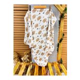 yukobaby bebeğiniz için en doğalı BEBEK AYICIK DESENLİ KENARI NAKIŞLI PAMUKLU 80*90 CM ÇİFT KAT BEBEK BATTANİYESİ