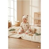yukobaby bebeğiniz için en doğalı BEBEK BEAR BEJ MÜSLİN %100 PAMUKLU TULUM YENİDOĞAN HASTANE ÇIKIŞI BEBEK KIYAFETİ YK2100