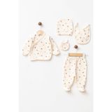 yukobaby bebeğiniz için en doğalı Bebek Minik Palamutlar %100 Pamuk 5'li Yenidoğan Hastane Çıkışı Set yk13332
