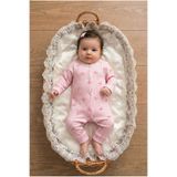 yukobaby bebeğiniz için en doğalı BEBEK PEMBE FİYONKLU 3-6-9 AY PAMUKLU MANŞETŞİZ TULUM YENİDOĞAN HASTANE ÇIKIŞI BEBEK KIYAFETİ