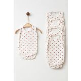 yukobaby bebeğiniz için en doğalı BEBEK SIFIR KOLLU %100 PAMULU KALP DESENLİ BİSİKLET YAKA ÇITÇITLI BODY&ZIBIN 5'Lİ TAKIM SET