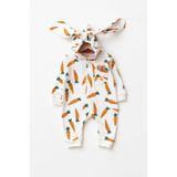 yukobaby bebeğiniz için en doğalı Bebek Tavşan Kulaklı Minik Havuç 3-6-9-12 Ay Fermuarlı %100 Pamuklu Yenidoğan Hediyelik Bebe Takım Tulum yk4356