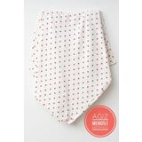 yukobaby bebeğiniz için en doğalı Kırmızı Kalpli Naturel %100 Pamuklu 80x90 cm Tek Kat Bebek Battaniye