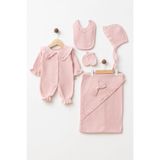 yukobaby bebeğiniz için en doğalı KIZ BEBEK FİSTOLU 5'Lİ TULUMLU BATTANİYELİ YENİDOĞAN HASTANE ÇIKIŞI ZIBIN SETİ YK19493