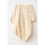 yukobaby bebeğiniz için en doğalı Minik Çiçekler Naturel Pamuklu 80x90 Cm Tek Kat Bebek Battaniye Yk2304