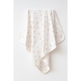 yukobaby bebeğiniz için en doğalı Minik Kır Çiçeği Naturel Pamuklu 80x90 cm Tek Kat Bebek Battaniye yk78495