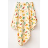 yukobaby bebeğiniz için en doğalı Minik Zürafa Naturel Pamuklu 80x90 Cm Tek Kat Bebek Battaniye Yk0337