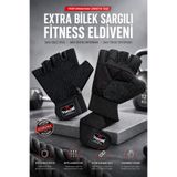 Yukon Air Bilek Sargılı Fitness Eldiveni Body Eldiveni Kesik Spor Eldiveni Bilek Korumalı Ağırlık Eldiveni