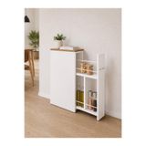Yukon Çok Amaçlı Sürgülü Organizer Dolap, Beyaz Çam, 20x60x70 cm, Banyo ve Mutfak için
