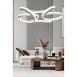 Yüksek Aydınlatmalı Kalın Kasa Papatya Model Beyaz Led Avize