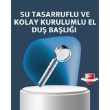 Yüksek Basınçlı 3 Fonksiyonlu Duş Başlığı Midastech - Çok Renkli