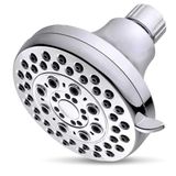 Yüksek Basınçlı Duş Başlığı, Premium Krom Banyo Sabit Duş Başlığı, 5 Püskürtme Ayarı Düşük Su Akışı için Duş Başlıkları - Lüks Duş Deneyimi için Mükemmel Duş Başlığı Değiştirme