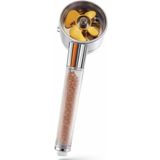 Yüksek Basınçlı Turbo Fanlı Duş Başlığı 360° Döner Pervaneli Tasarım, Mineral Taşlı Filtre Sistemi ile Su Arıtma, Su Tasarruflu Güçlü Akış Sağlayan El Duşu, Kireç Önleyici Modern Banyo Duş Başlığı,