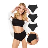 Yüksek Bel Basic Lazer Kesim Bikini Külot 3'lü Paket - 5