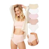 Yüksek Bel Basic Lazer Kesim Bikini Külot 5'li Paket