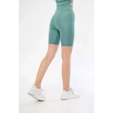 Yüksek Bel Biker Sporcu Şort - Mint Yeşil