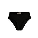 Yüksek Bel Bikini Altı Metal Aksesuar Detaylı Dokulu