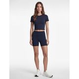 Yüksek Bel İnterlok Kumaş Slim Fit Spor Biker Tayt