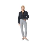 Yüksek Bel Kot Pantolon Cepli Düz Paça - Mom Jean
