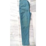 Yüksek Bel Likralı Jean Pantolon 90 Cm Yeşil XL