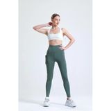 Yüksek Bel Sıkılaştırıcı Toparlayıcı Push-Up Çift Cepli Bilek Hizasında Spor Tayt