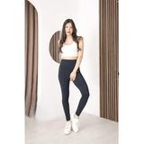 Yüksek bel toparlayıcı kadın dalgıç scuba spor tayt (kahverengi/kırmızı/siyah/lacivert/antrasit, S/M/L/XL/XXL) (Antrasit, S)