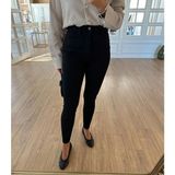 Yüksek Bel Ultra Esnek Toparlayıcı Solmayan Siyah Kadın Skinny Jean - 34
