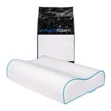 Yüksek Boyun Destekli Ortopedik Yastık Çift Boyun Destekli Visco Yastık - 60x40x14-12cm