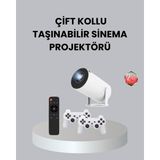 Yüksek Çözünürlüklü Wi-Fi 6 Projeksiyon Cihazı, Çoklu Giriş ve Oyun Desteği