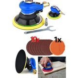 Yüksek Devirli Havalı Orbital Zımpara Polisaj Makinesi BLUE150H 150MM X10 Zımpara ve Ped Hediyeli