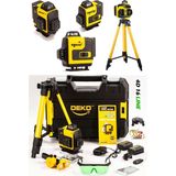 Yüksek Hassasiyetli Kumandalı 360° Yeşil Lazer Terazi - Otomatik Hizalama, Tripod Ve Çanta Full Set